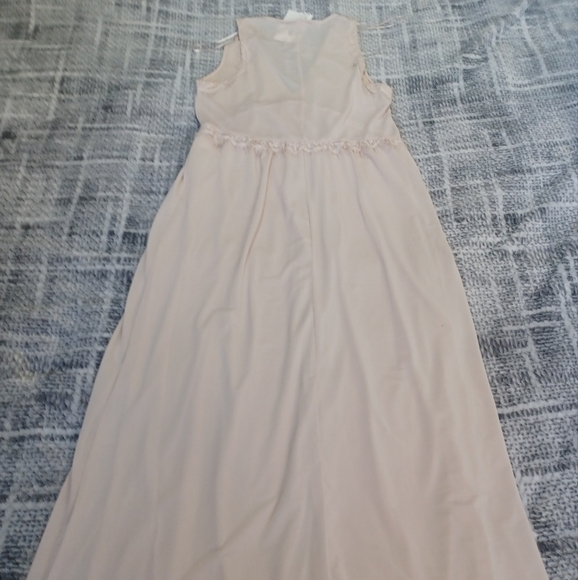 NWT Cream Zara maxi Lace Dress Slightly Sheer Boho Soft Girl Angelic Fairycore - Picture 11 of 11
